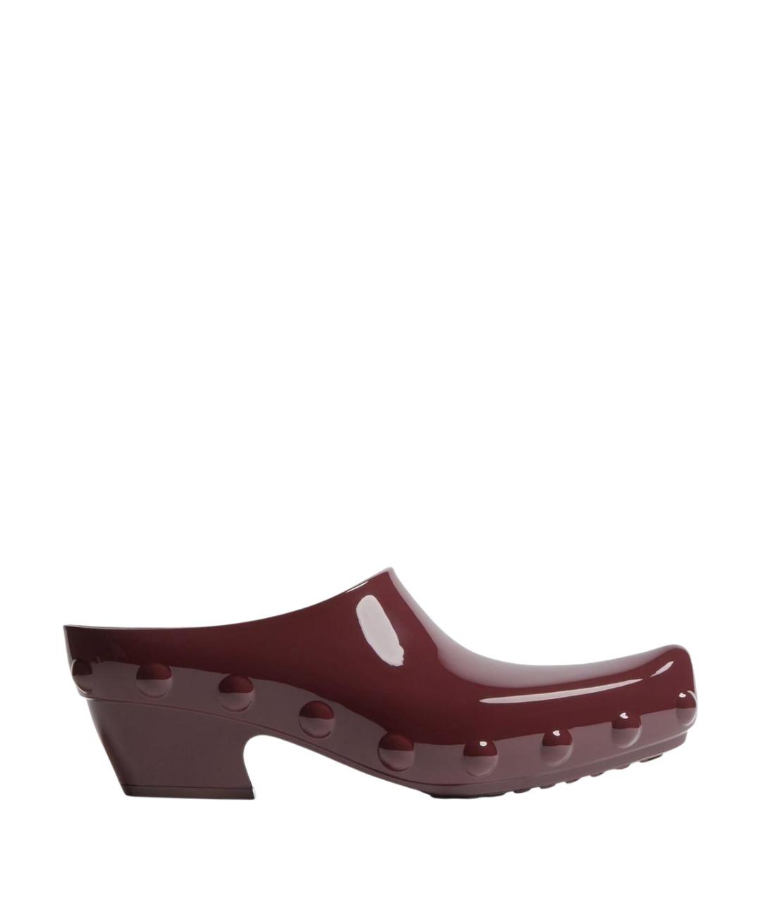 BOTTEGA VENETA Бордовые сабо, фото 1