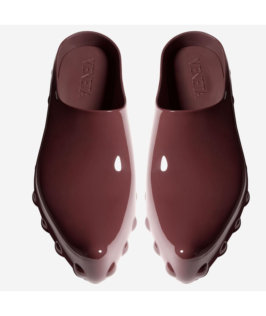 BOTTEGA VENETA Бордовые сабо, фото 4