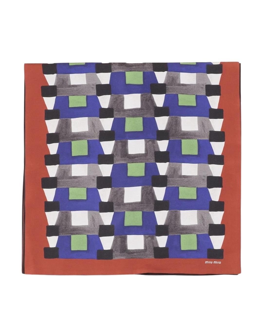 MIU MIU Мульти шелковый шарф, фото 1