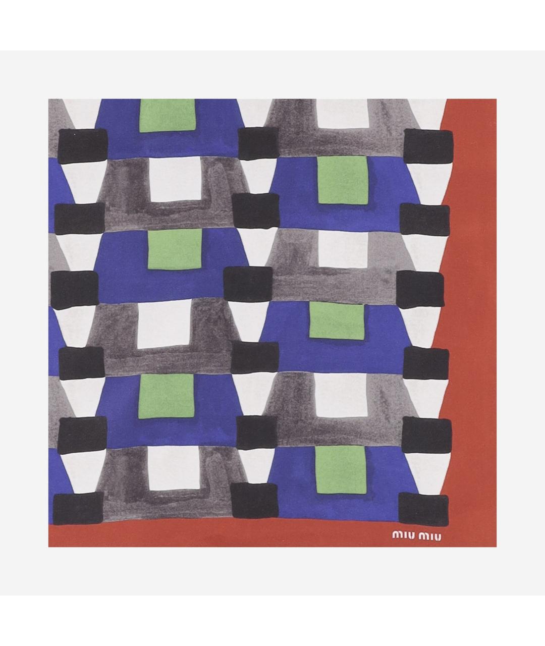 MIU MIU Мульти шелковый шарф, фото 2