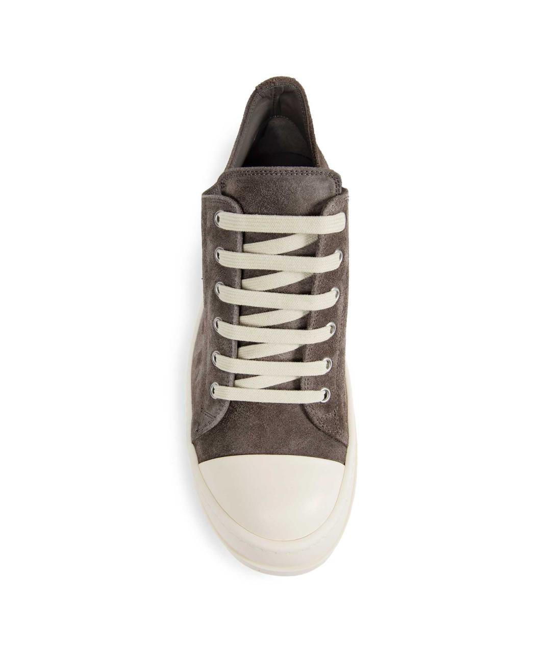 RICK OWENS Серые замшевые кеды, фото 5