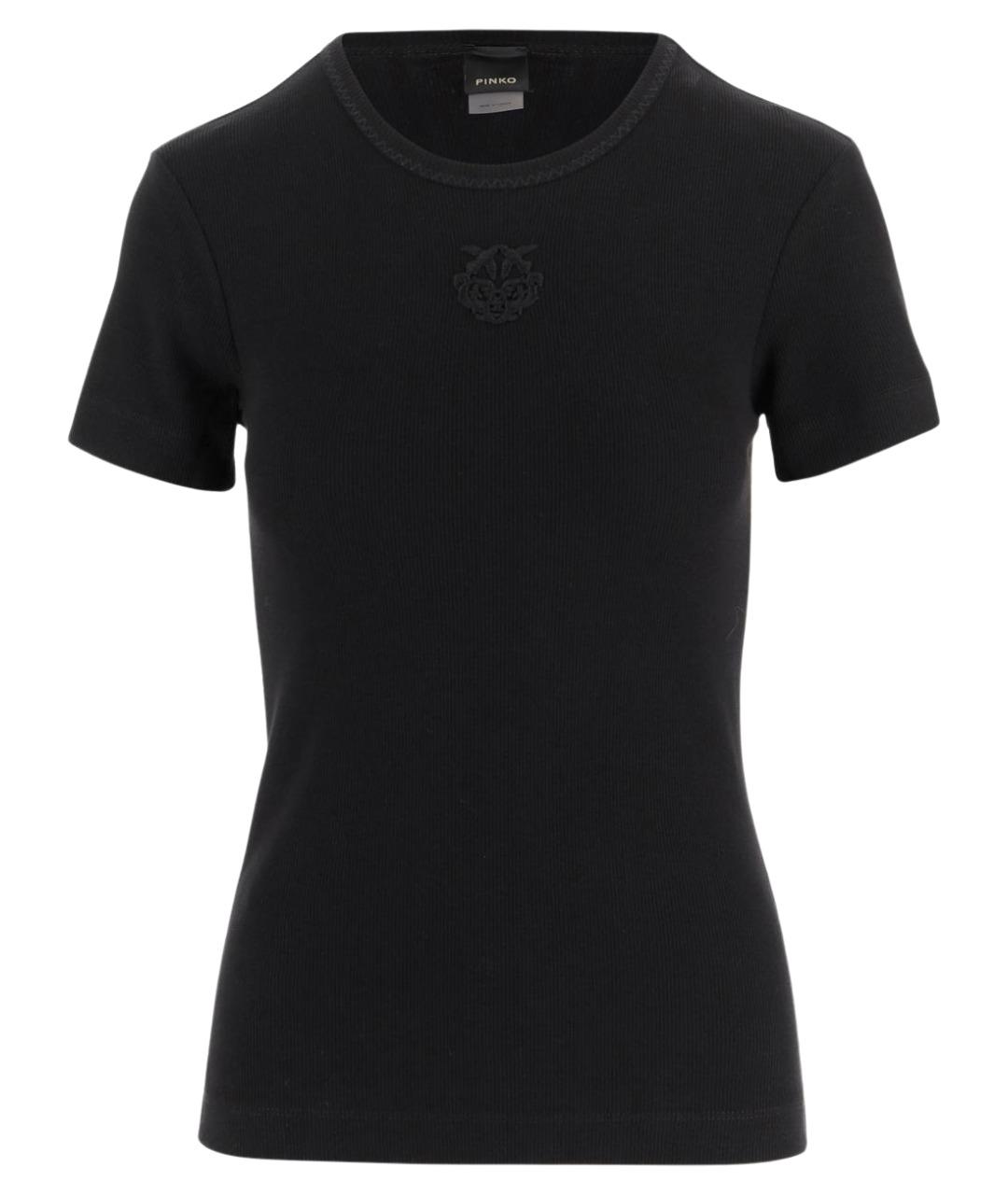 PINKO Черная хлопковая футболка, фото 1