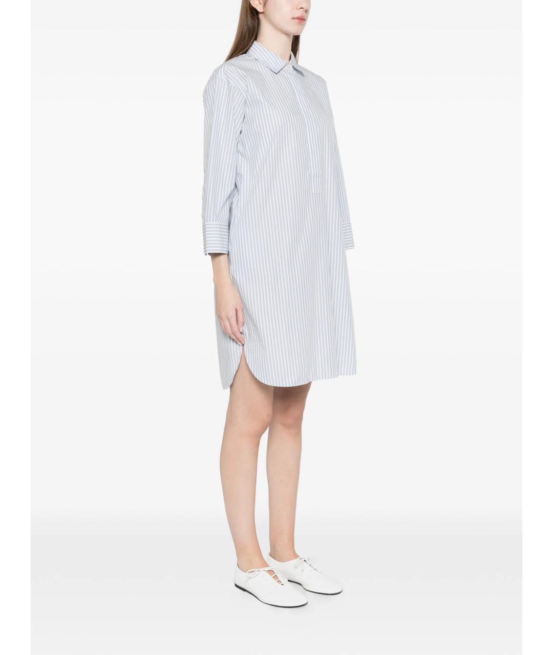 WOOLRICH Голубое хлопковое повседневное платье, фото 3