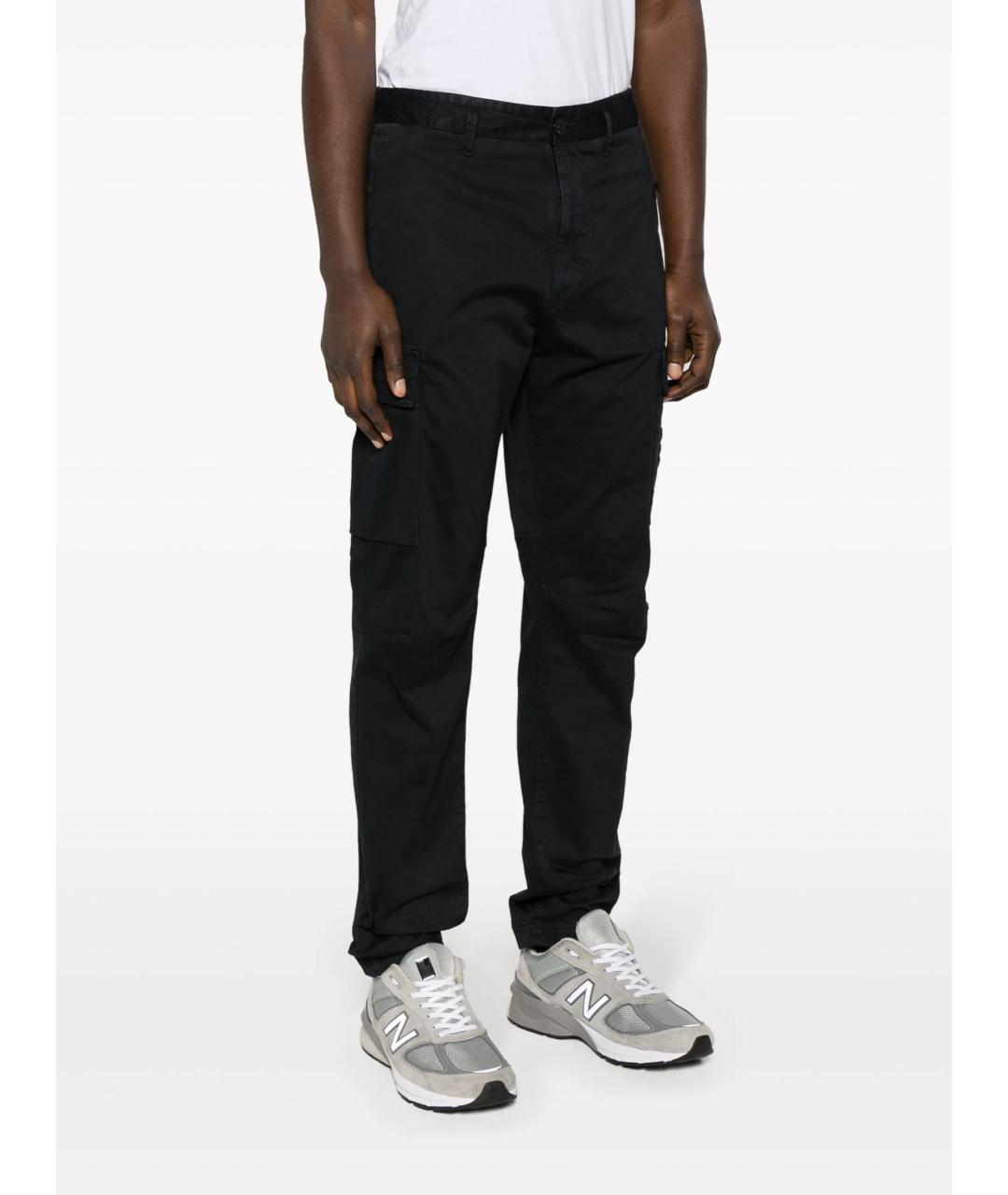 STONE ISLAND Темно-синие хлопковые повседневные брюки, фото 3