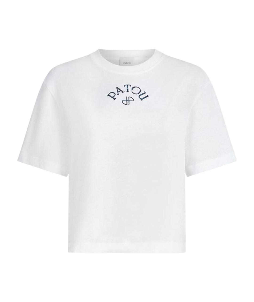 PATOU Белая хлопковая футболка, фото 1