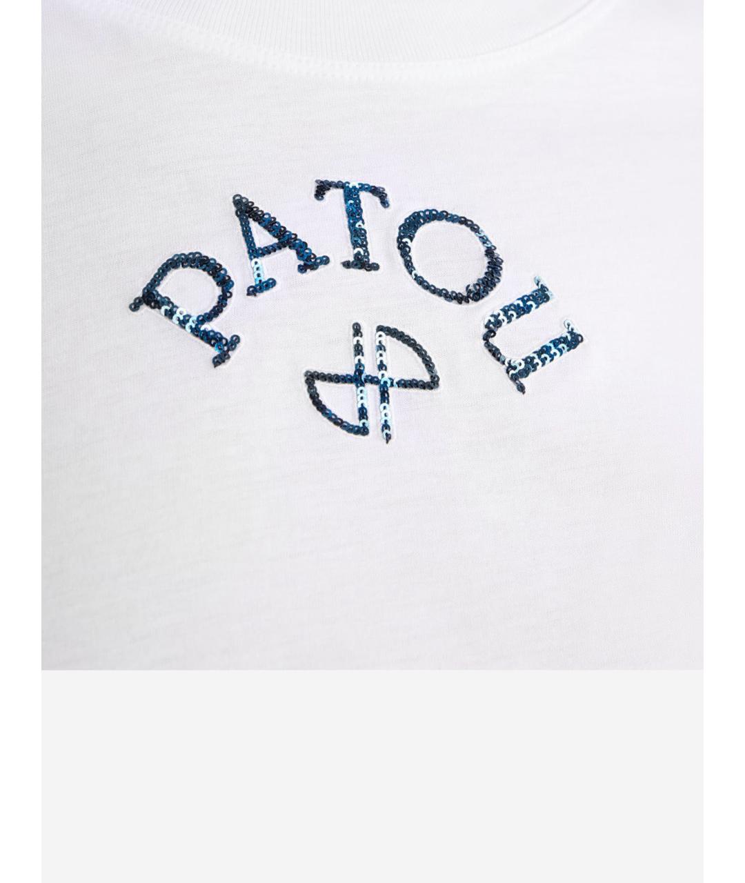 PATOU Белая хлопковая футболка, фото 3