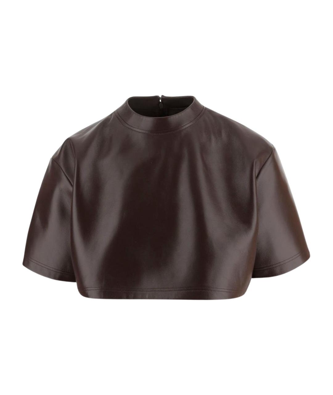 BALENCIAGA Коричневая кожаная куртка, фото 1