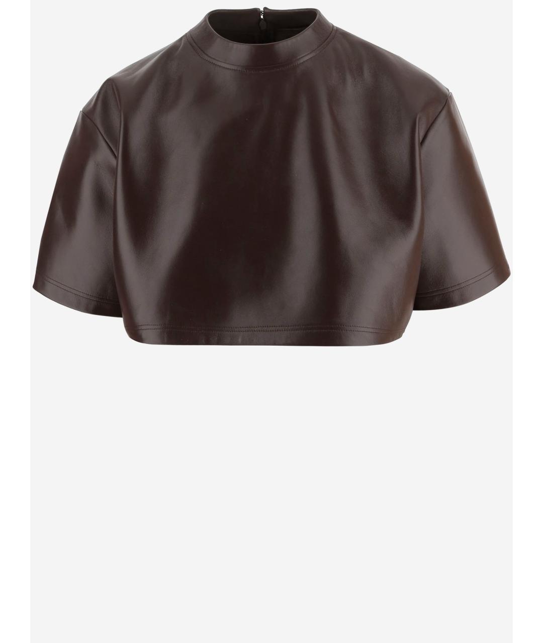 BALENCIAGA Коричневая кожаная куртка, фото 4