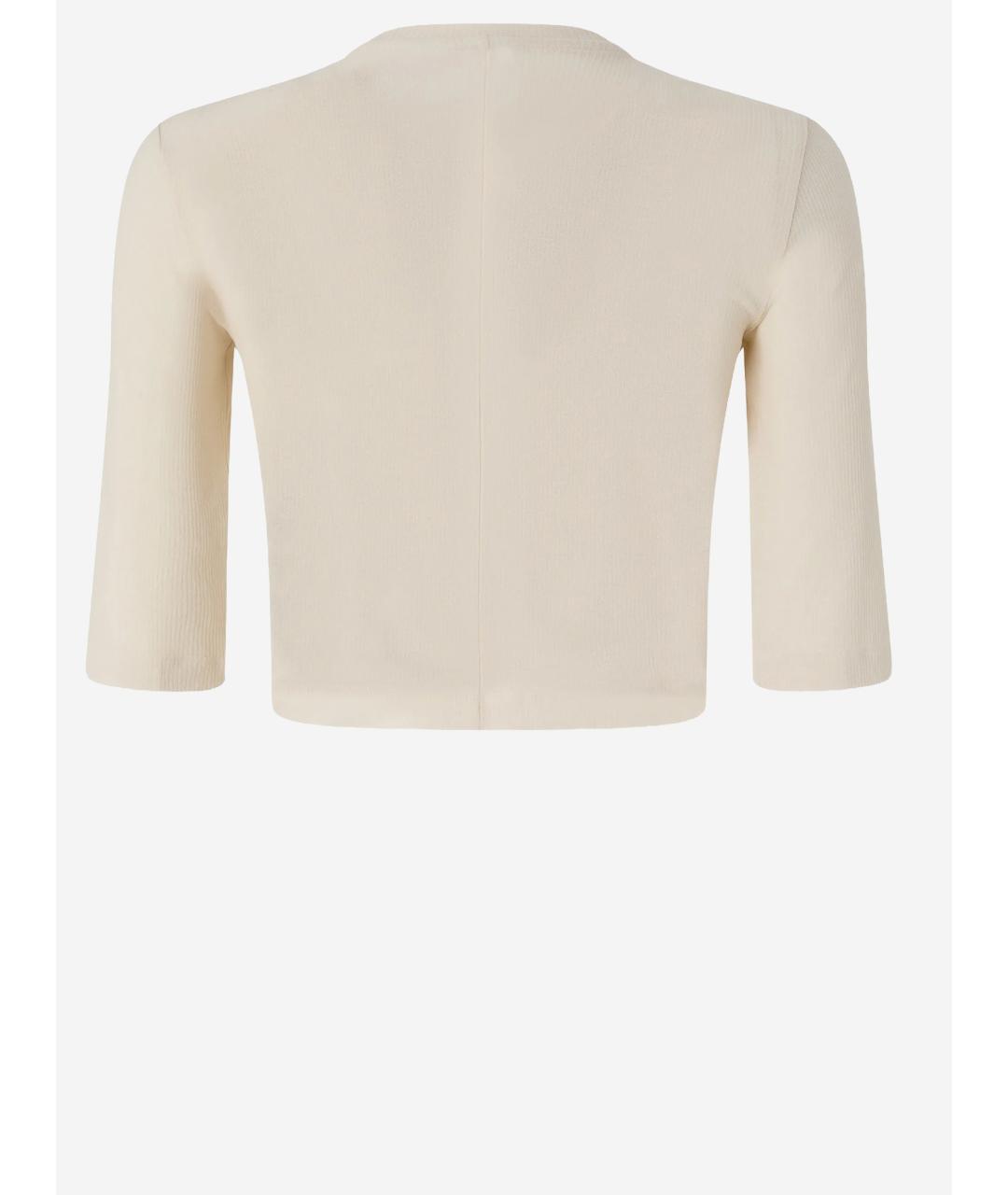 PINKO Бежевый хлопковый джемпер / свитер, фото 2