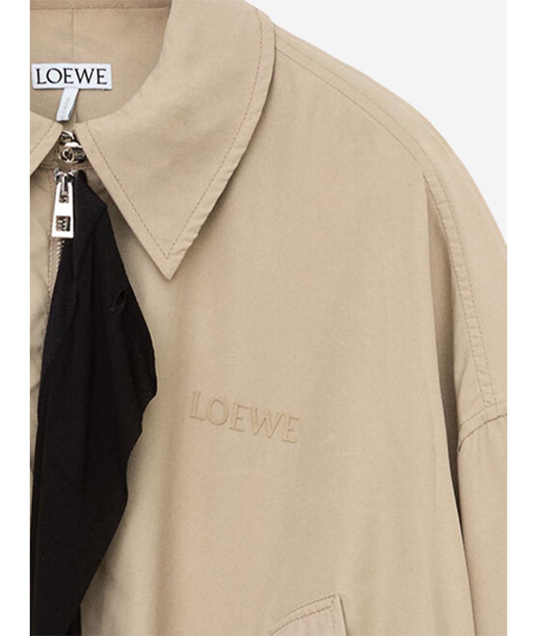 LOEWE Бежевая полиэстеровая куртка, фото 3