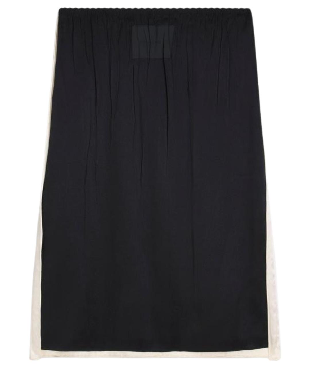PHOEBE PHILO Черная шелковая юбка миди, фото 1