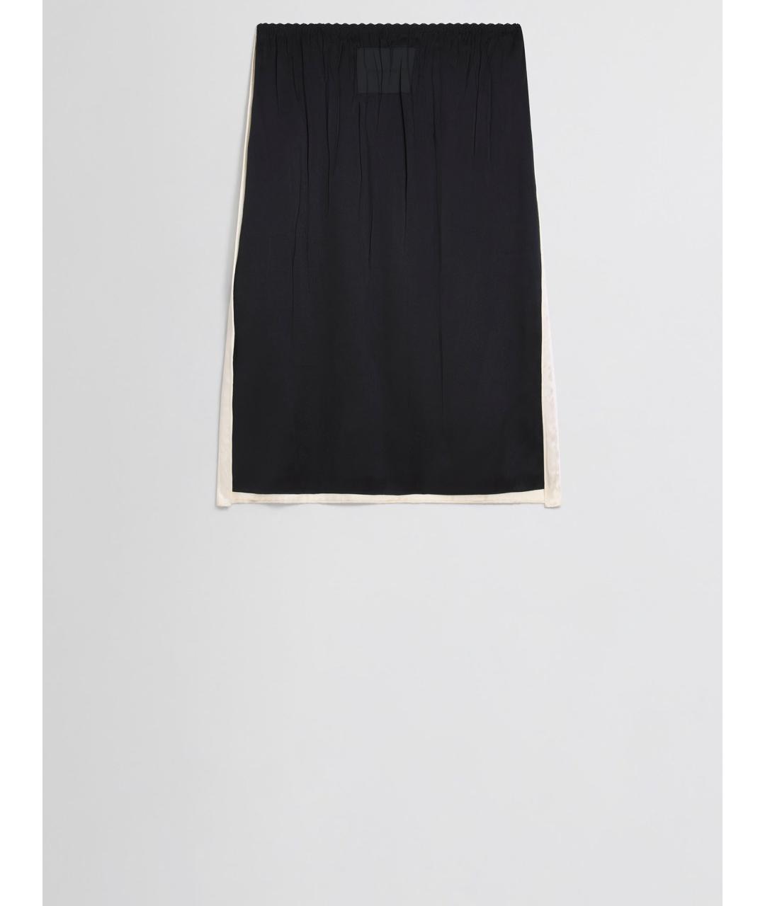 PHOEBE PHILO Черная шелковая юбка миди, фото 4