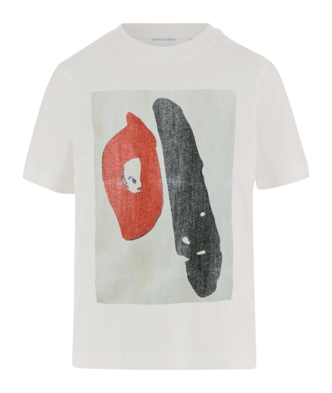 BOTTEGA VENETA Белая хлопковая футболка, фото 1