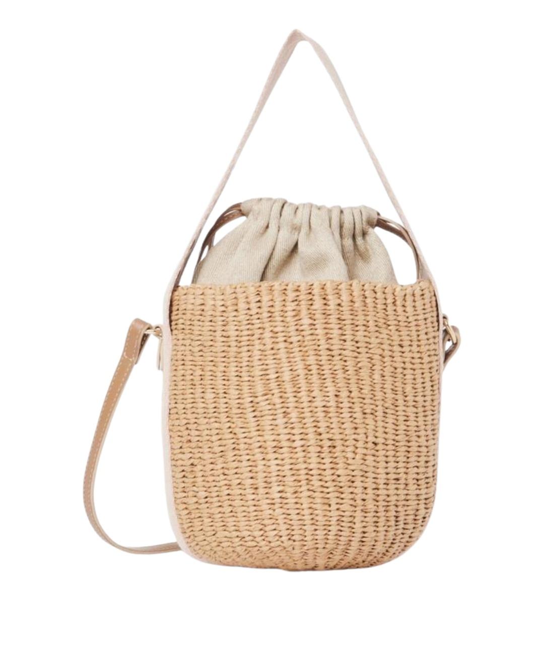 CHLOE Бежевая пелетеная сумка тоут, фото 1