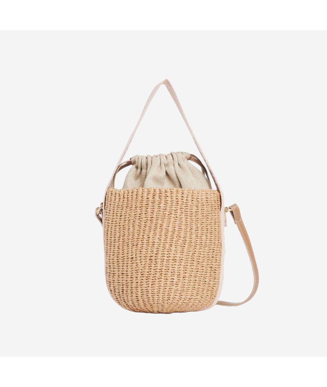 CHLOE Бежевая пелетеная сумка тоут, фото 3