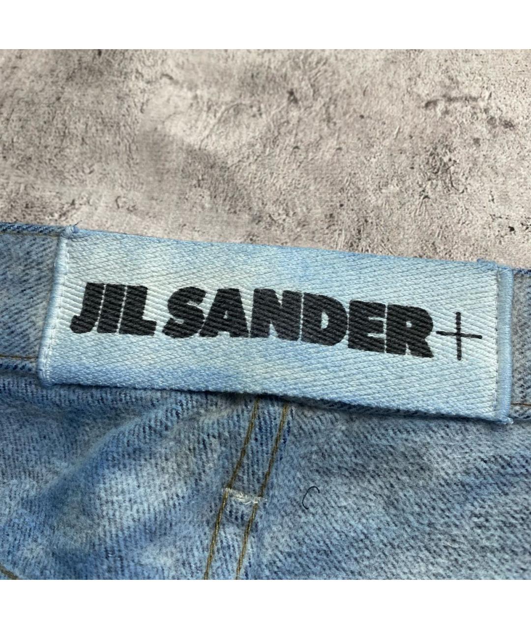 JIL SANDER Темно-синие хлопковые прямые джинсы, фото 4