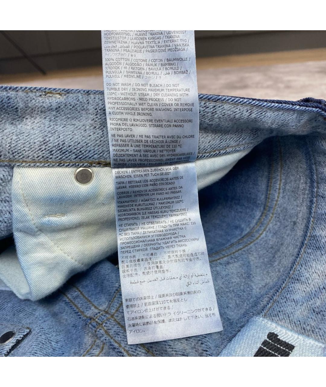 JIL SANDER Темно-синие хлопковые прямые джинсы, фото 6