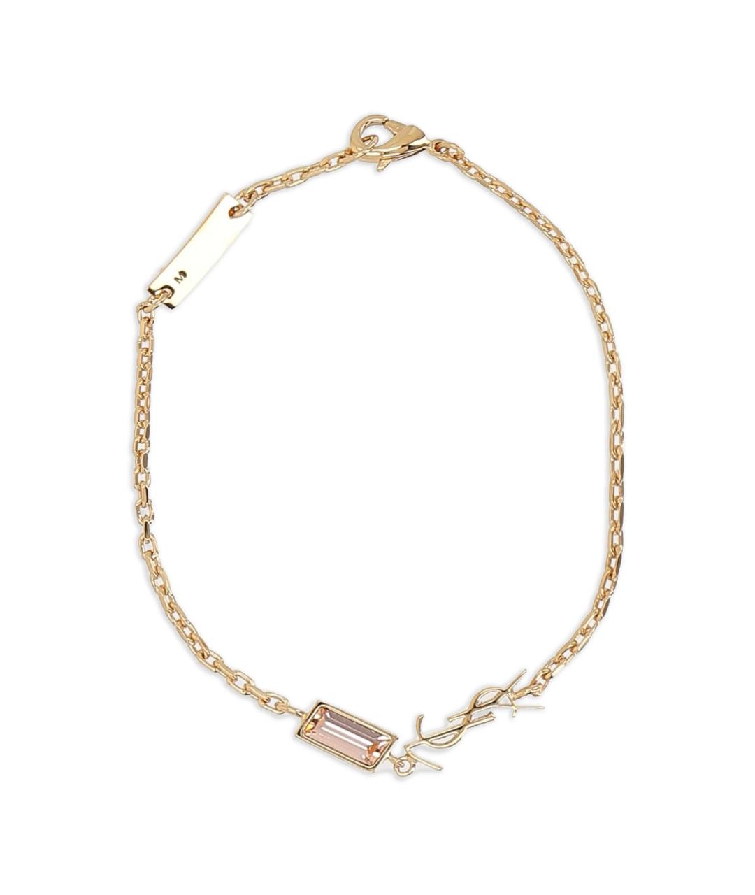 SAINT LAURENT Золотой металлический браслет, фото 1