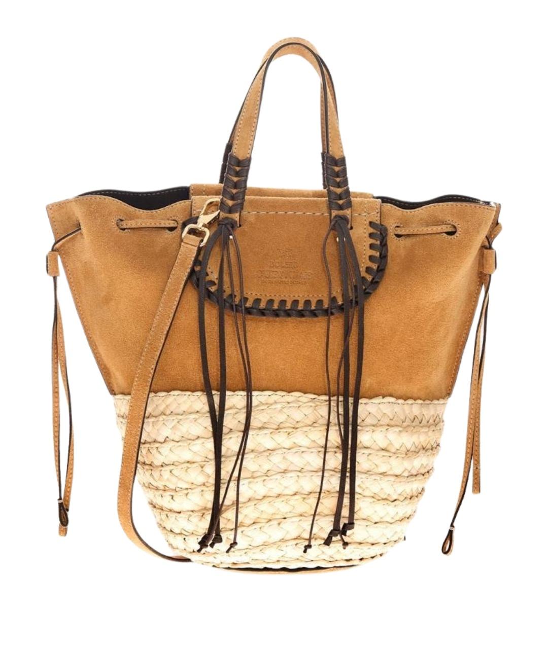 CUBA LAB Бежевая пелетеная сумка тоут, фото 1