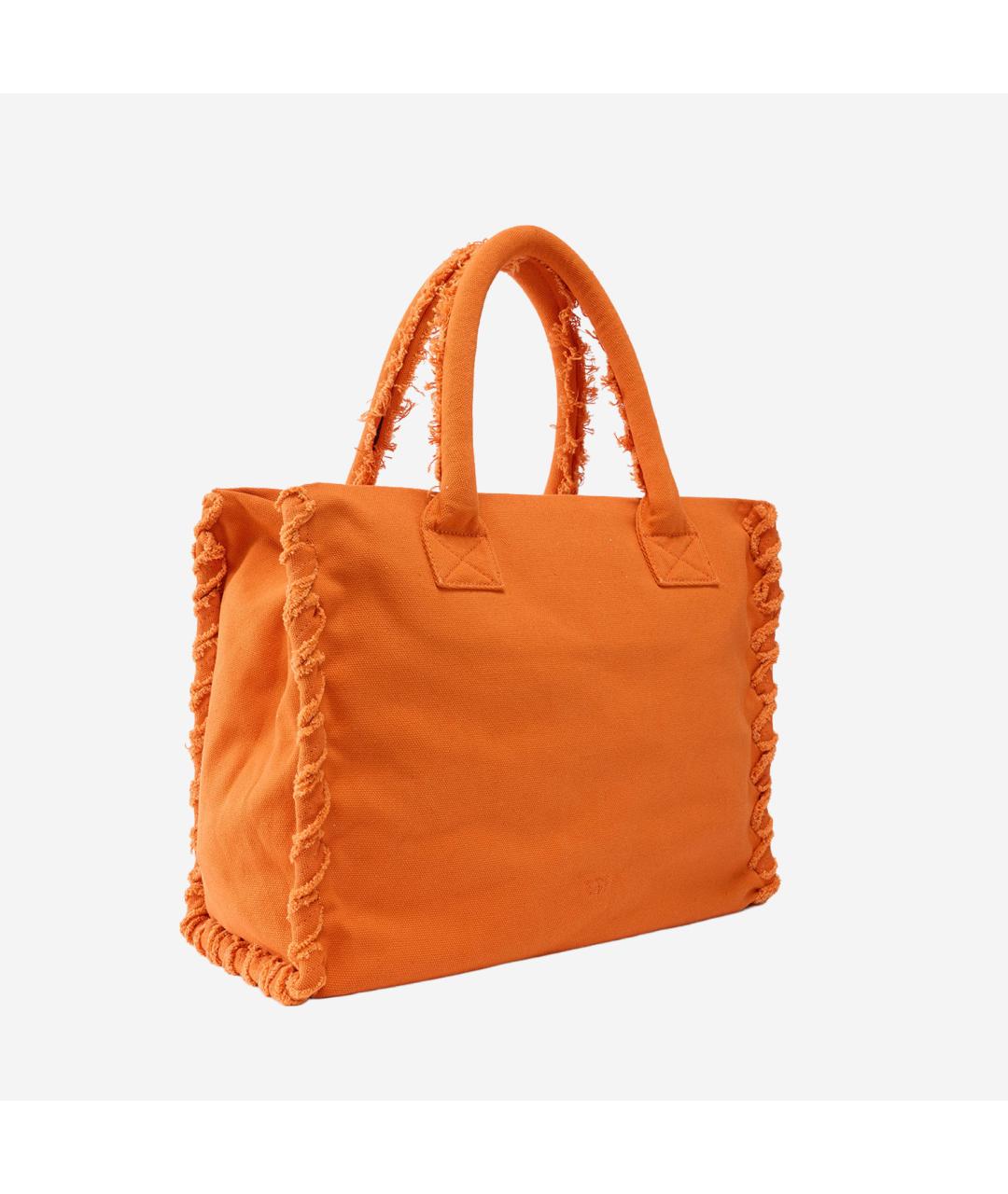 PINKO Оранжевая тканевая сумка тоут, фото 2