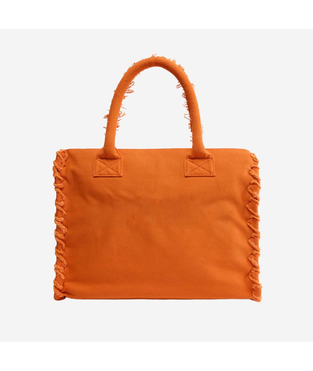 PINKO Оранжевая тканевая сумка тоут, фото 3