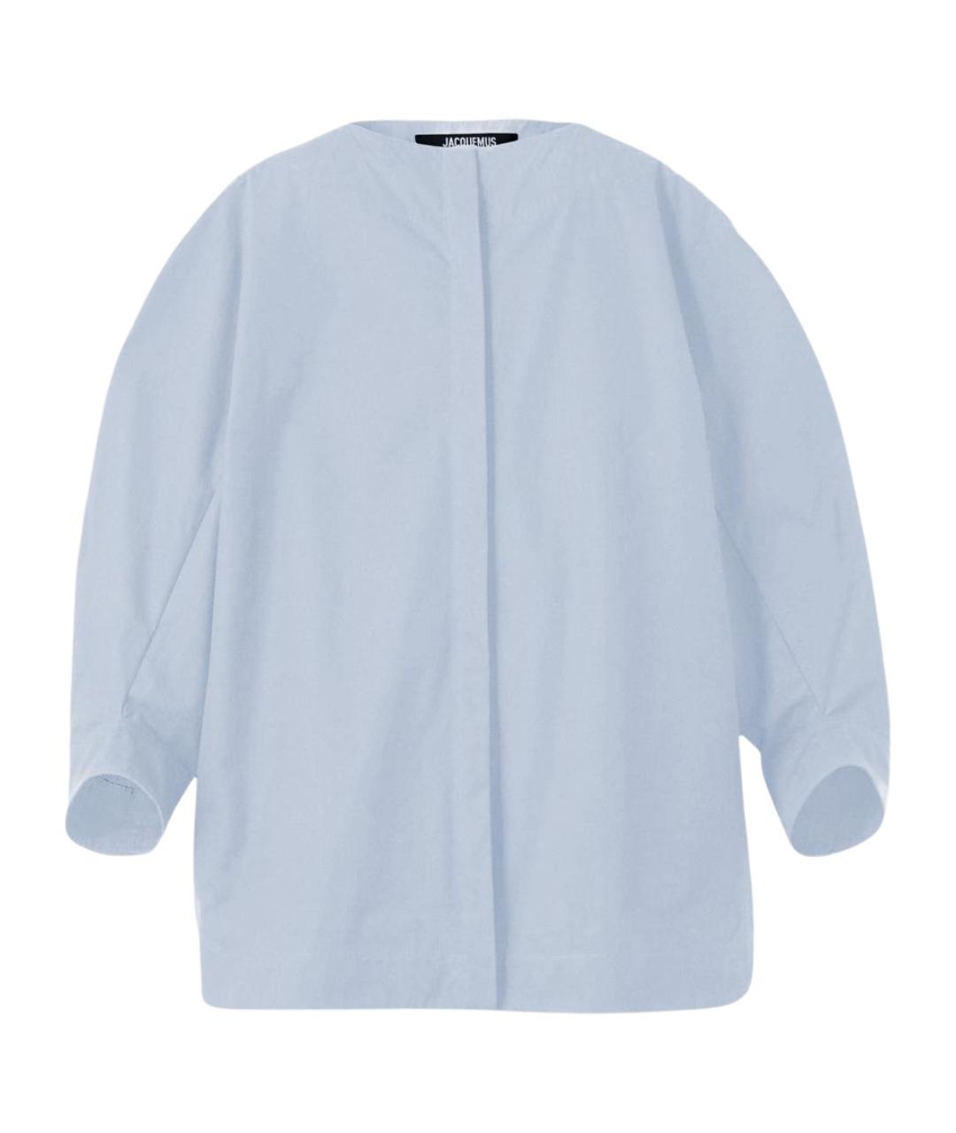 JACQUEMUS Голубая хлопковая рубашка, фото 1