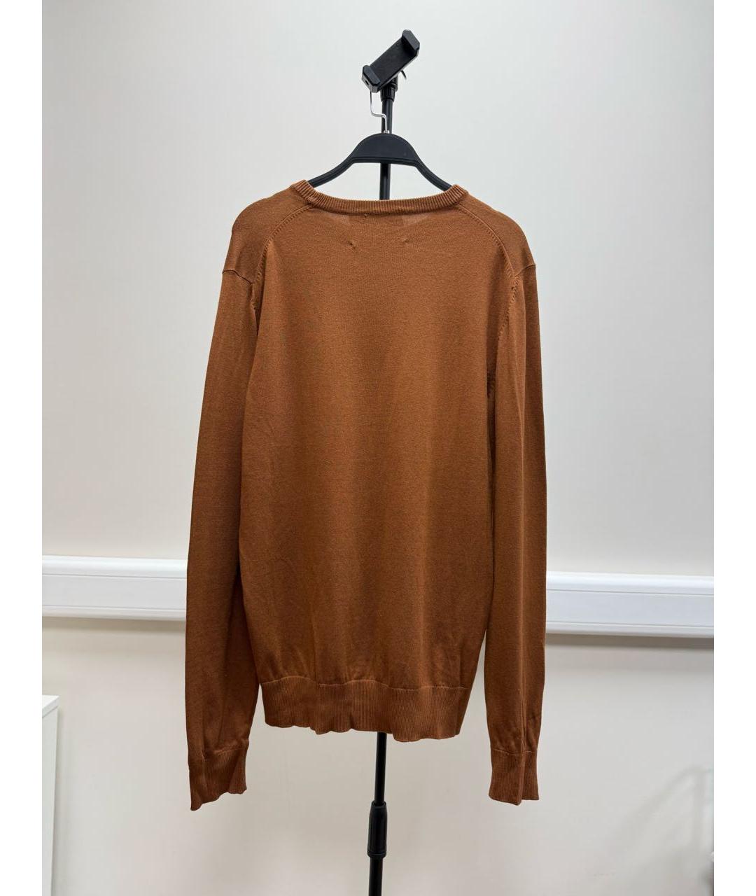 JOHN RICHMOND Коричневый хлопковый джемпер / свитер, фото 2