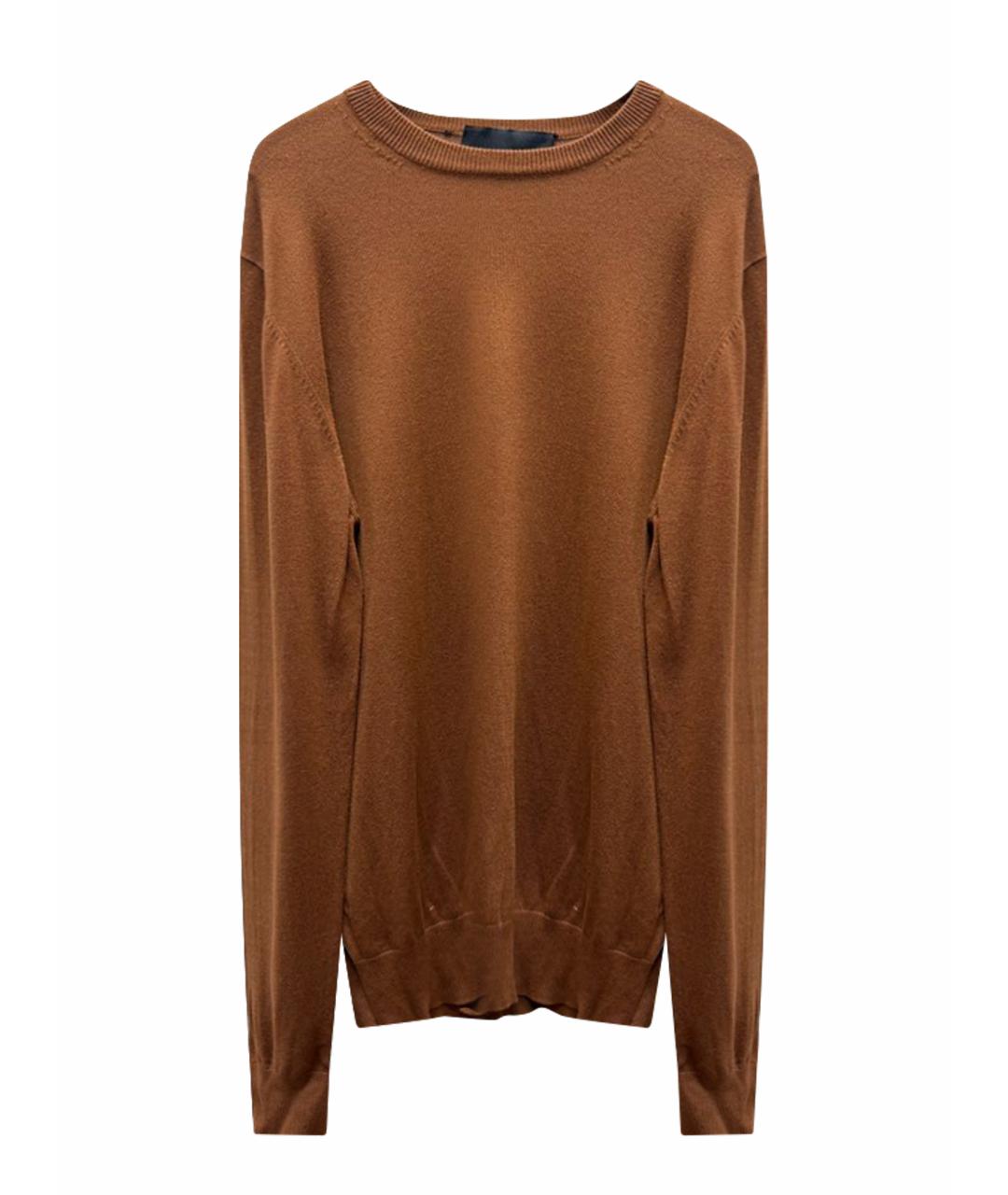 JOHN RICHMOND Коричневый хлопковый джемпер / свитер, фото 1