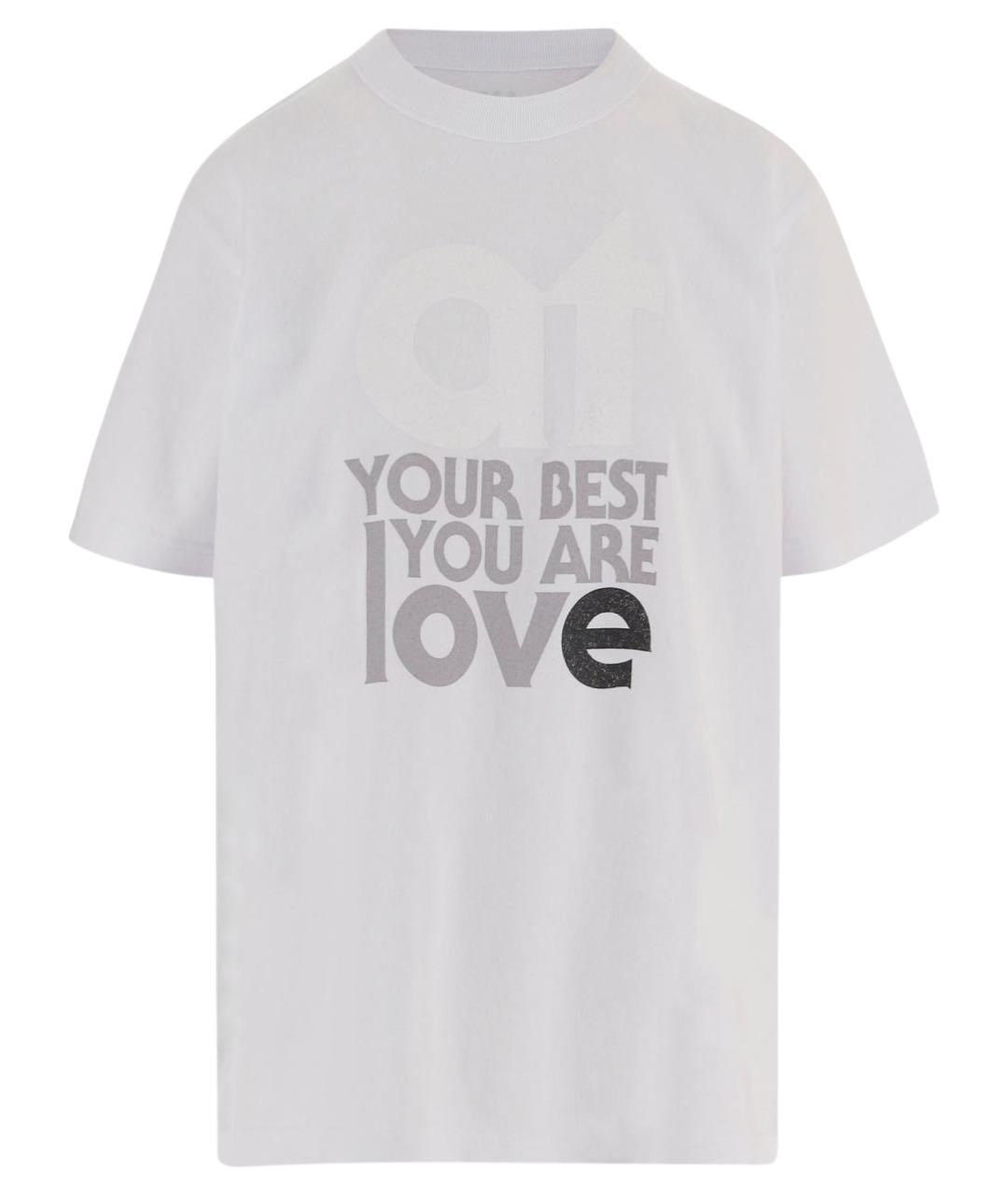 SACAI Белая хлопковая футболка, фото 1