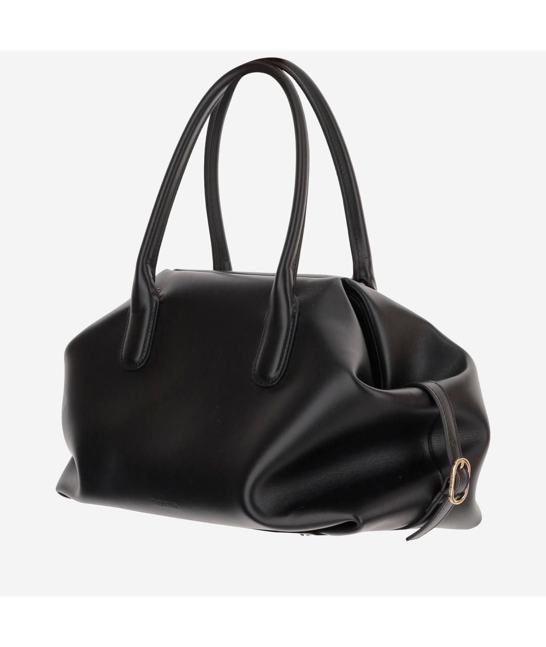 THEMOIRE Черная кожаная сумка через плечо, фото 2