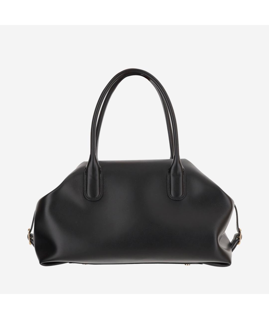 THEMOIRE Черная кожаная сумка через плечо, фото 3