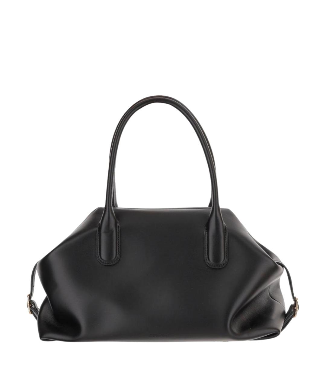 THEMOIRE Черная кожаная сумка через плечо, фото 1