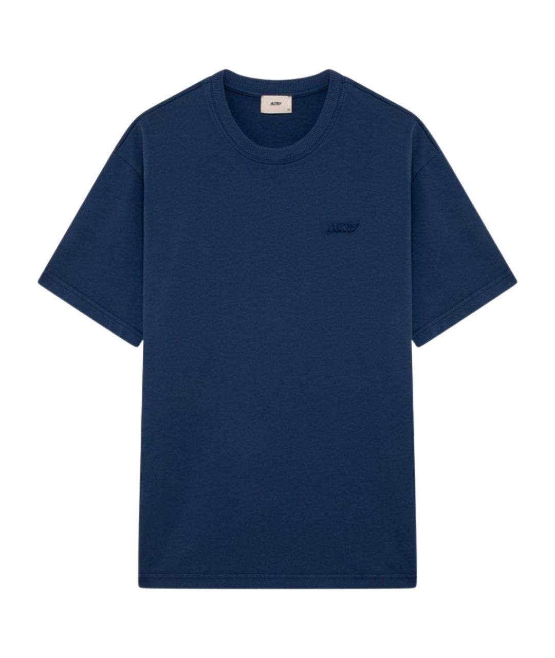 AUTRY Синяя хлопковая футболка, фото 1