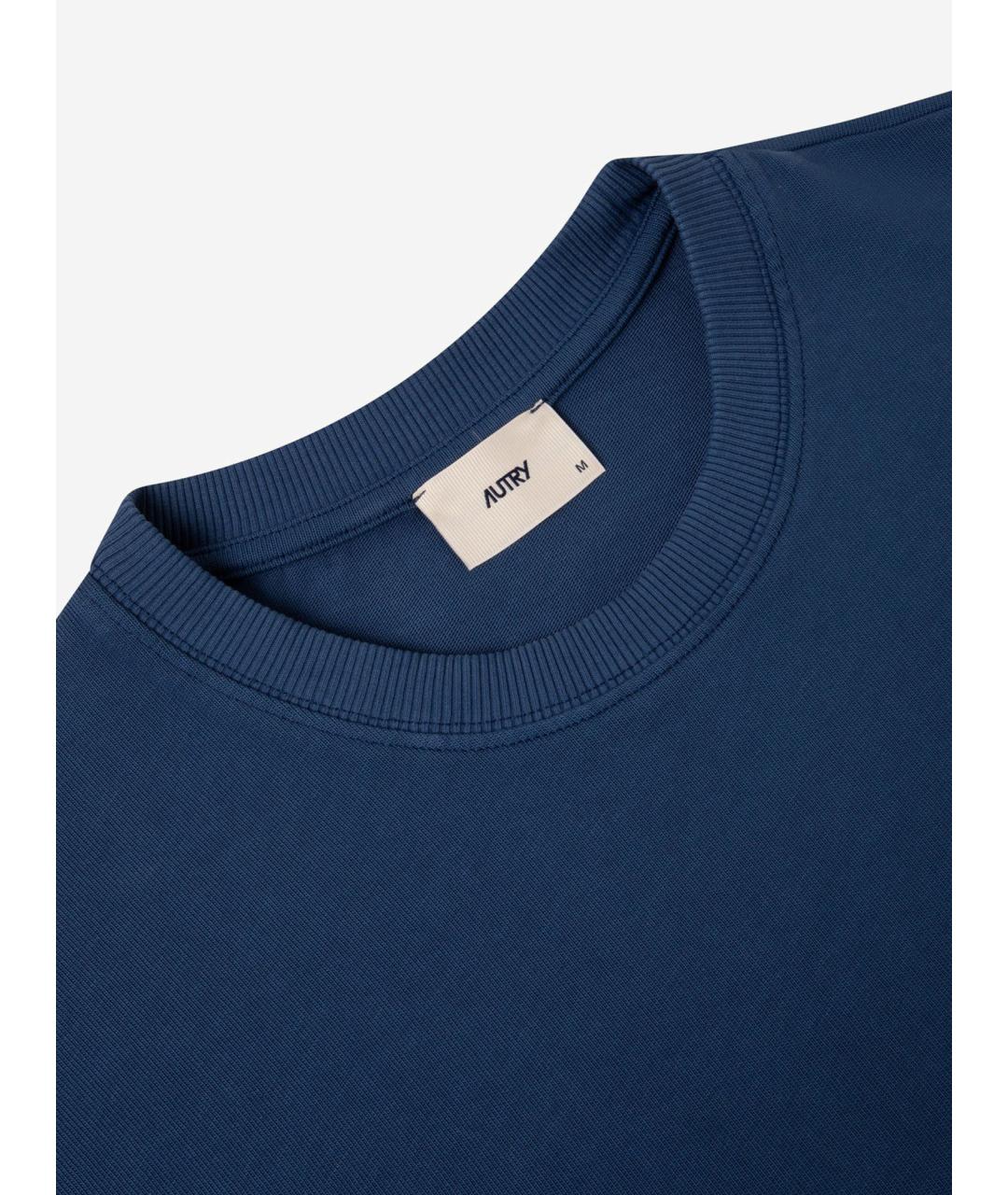 AUTRY Синяя хлопковая футболка, фото 3