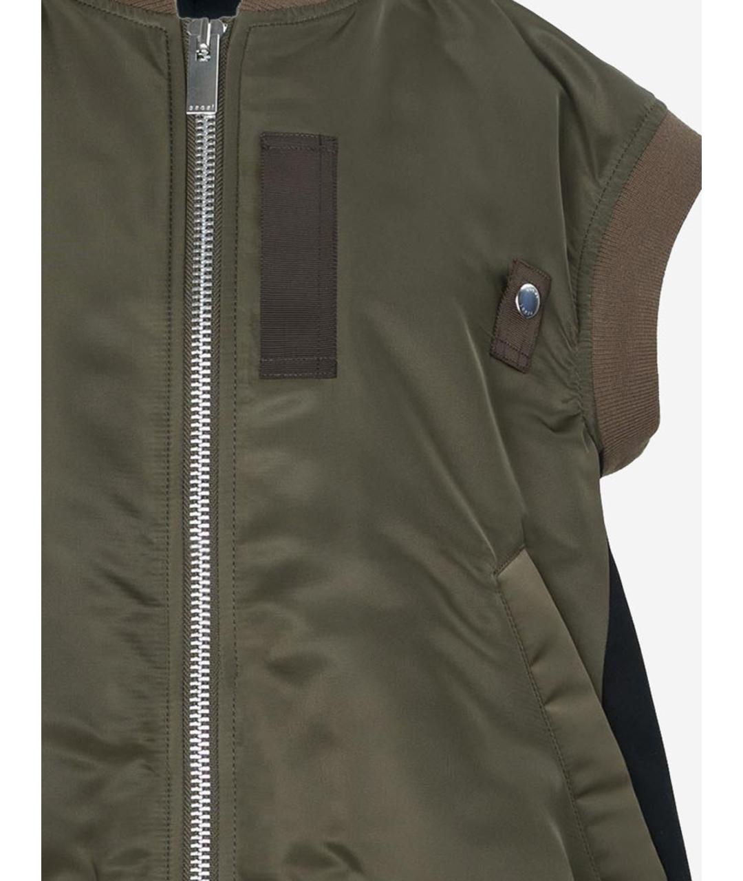 SACAI Зеленая полиамидовая куртка, фото 3