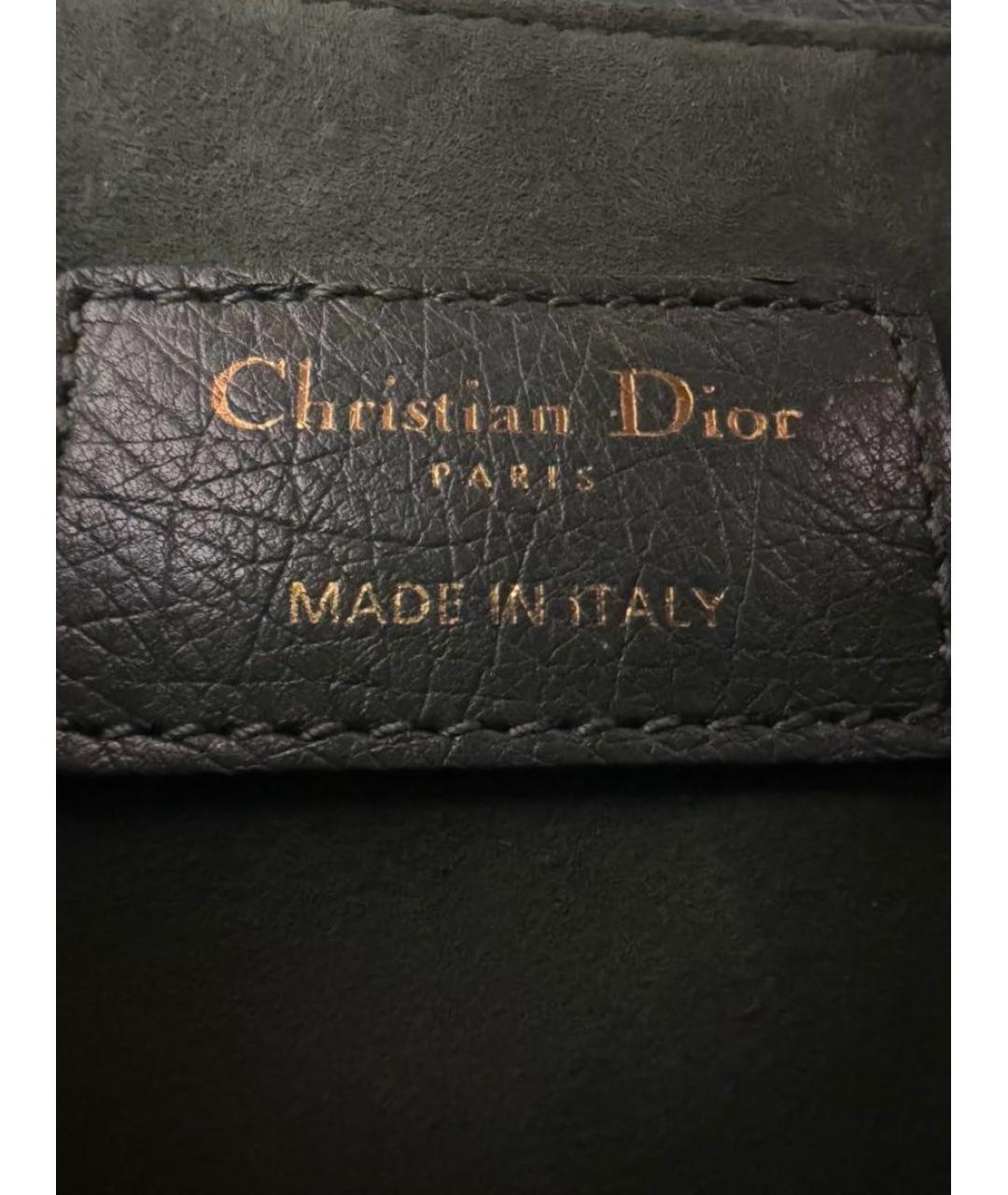 CHRISTIAN DIOR Зеленая сумка через плечо из экзотической кожи, фото 7