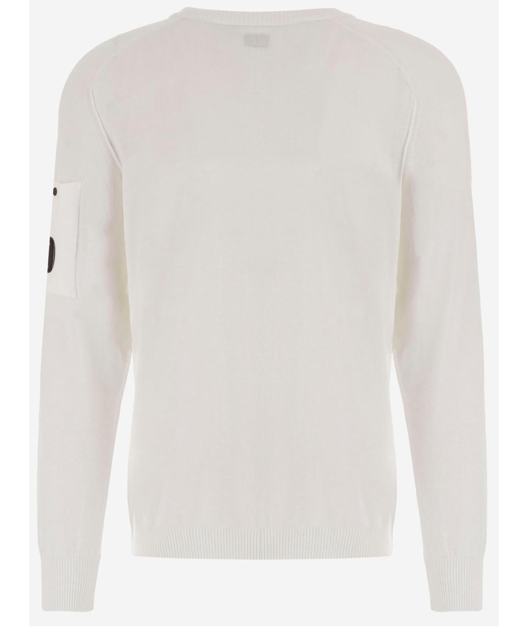 CP COMPANY Белый хлопковый джемпер / свитер, фото 3