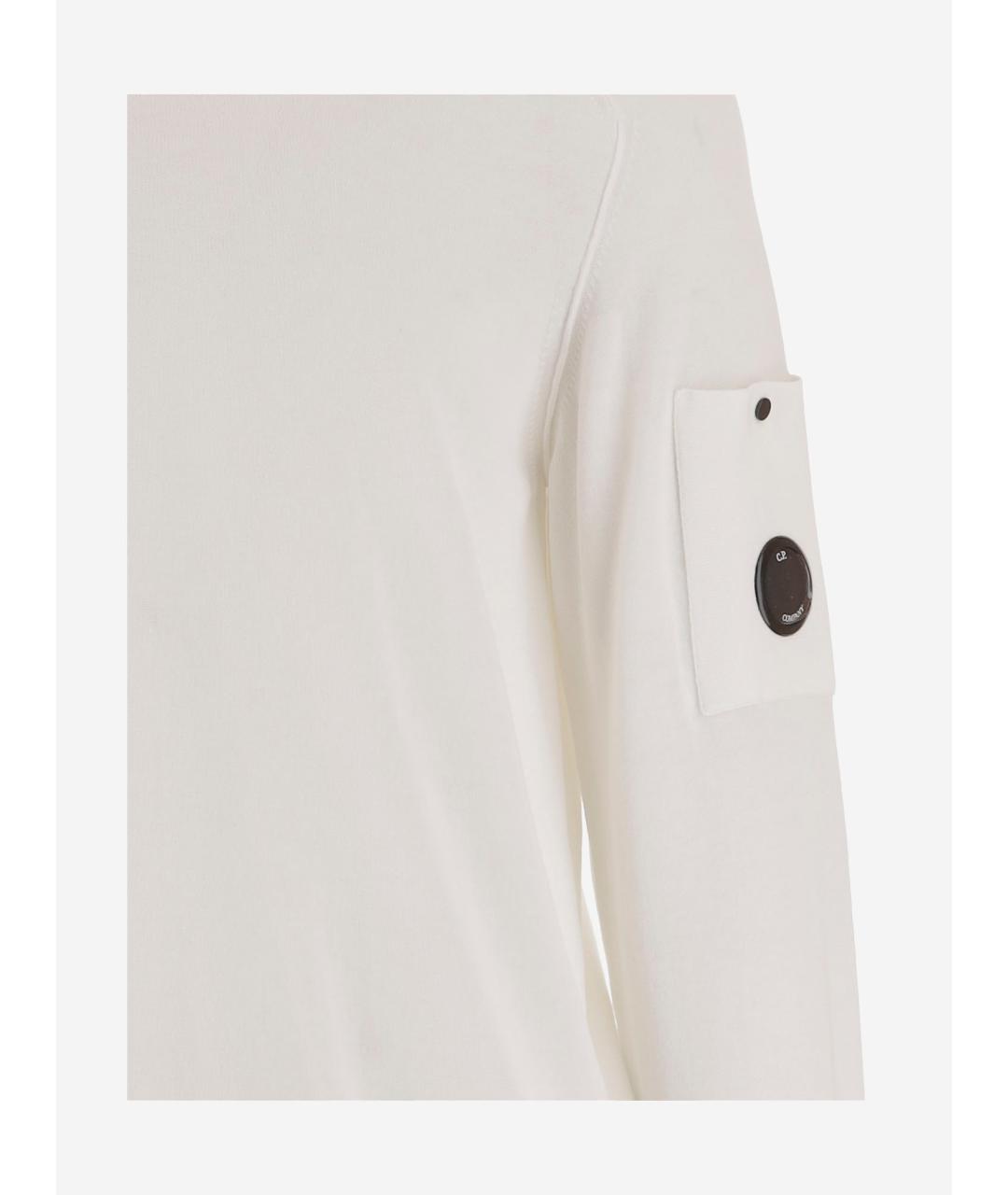 CP COMPANY Белый хлопковый джемпер / свитер, фото 4