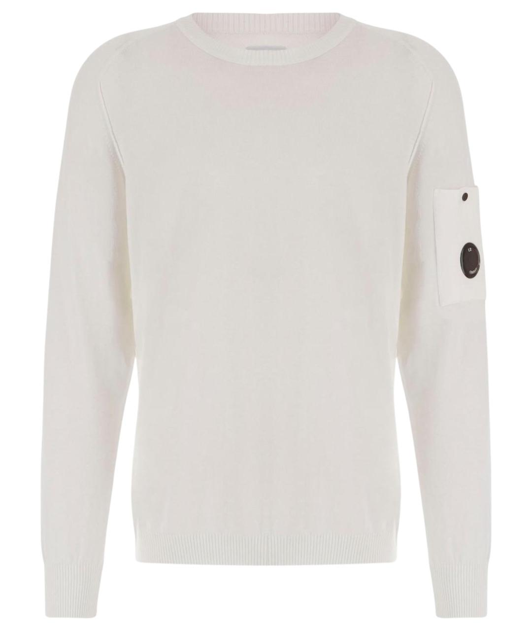 CP COMPANY Белый хлопковый джемпер / свитер, фото 1