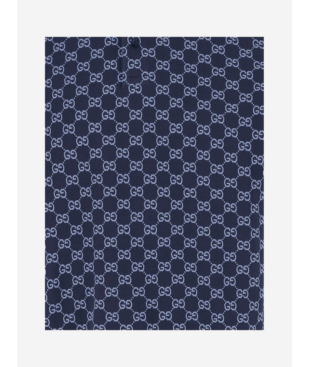 GUCCI Синяя хлопковая футболка, фото 3