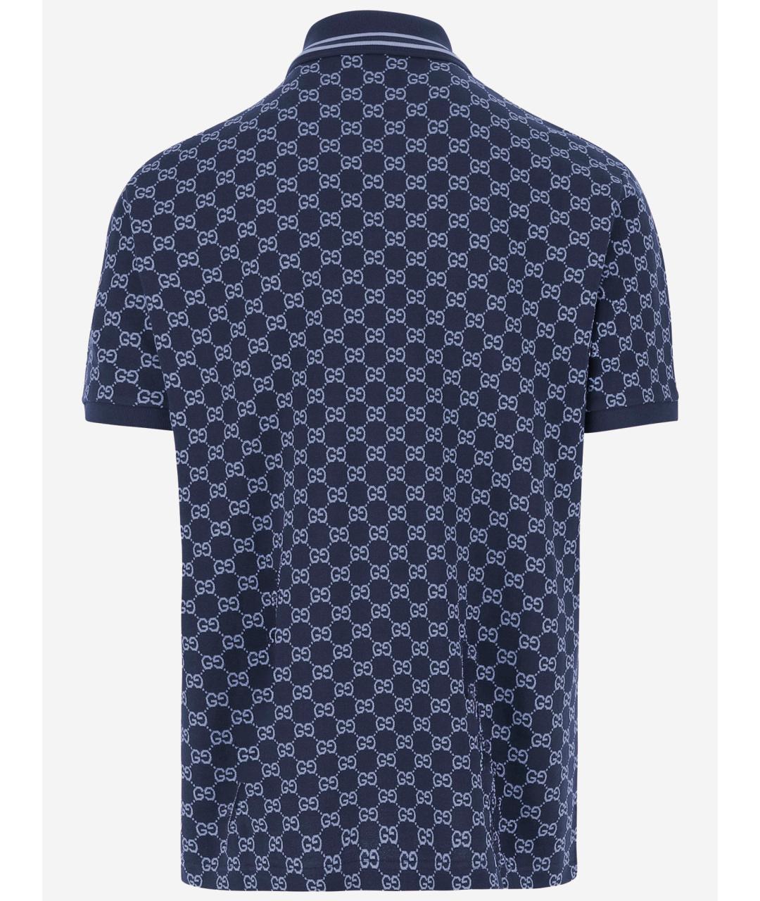 GUCCI Синяя хлопковая футболка, фото 2