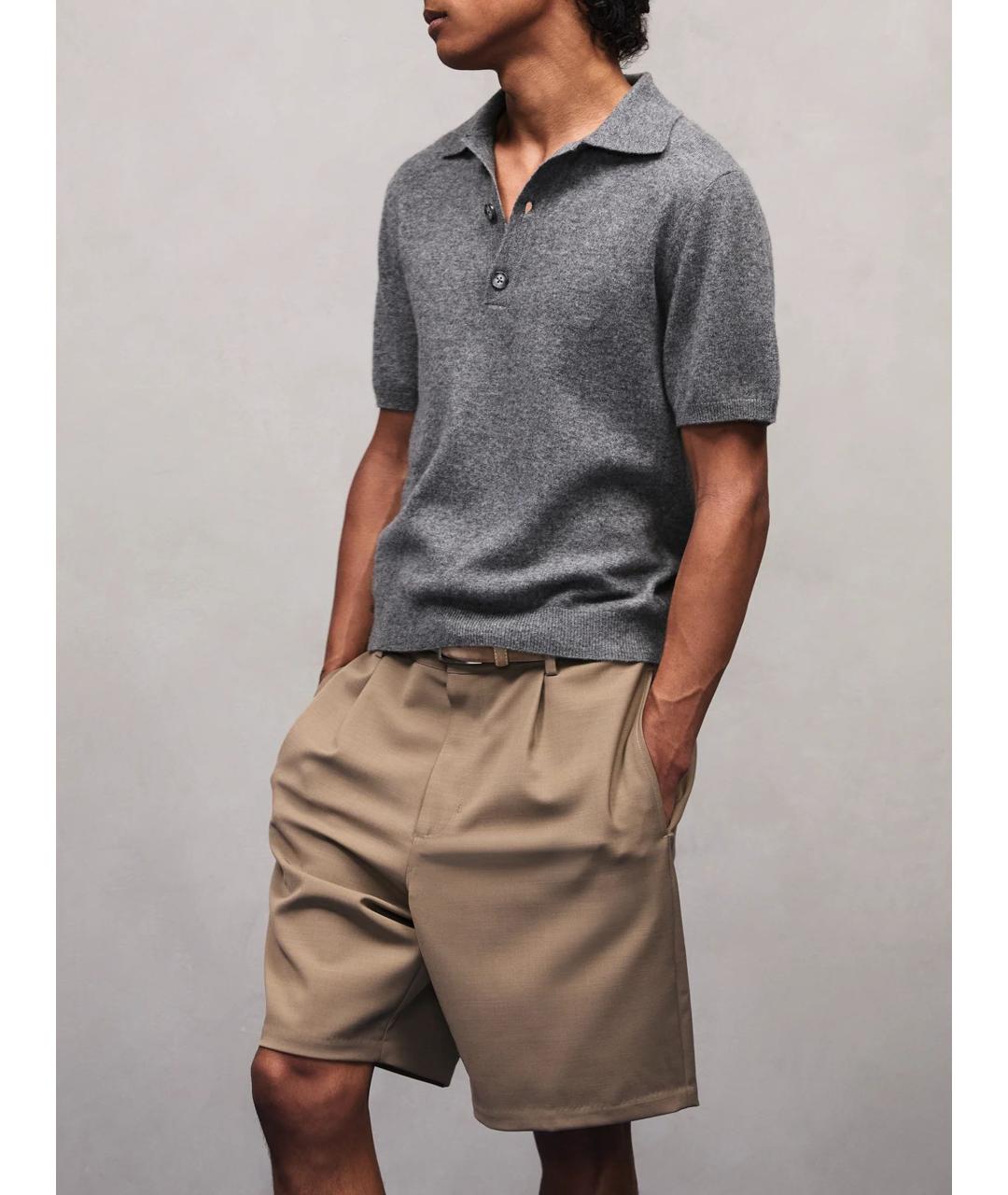 entire studios Серое поло с коротким рукавом, фото 3