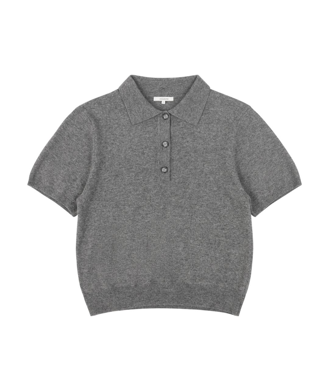 entire studios Серое поло с коротким рукавом, фото 1