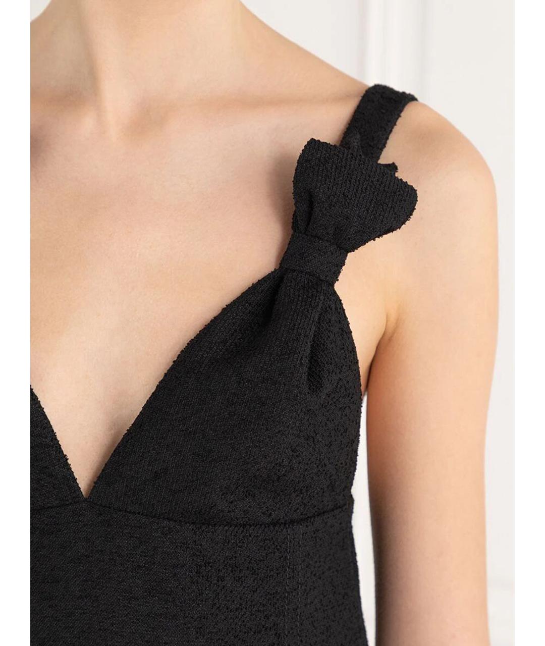 CHRISTIAN DIOR Черное шерстяное коктейльное платье, фото 4