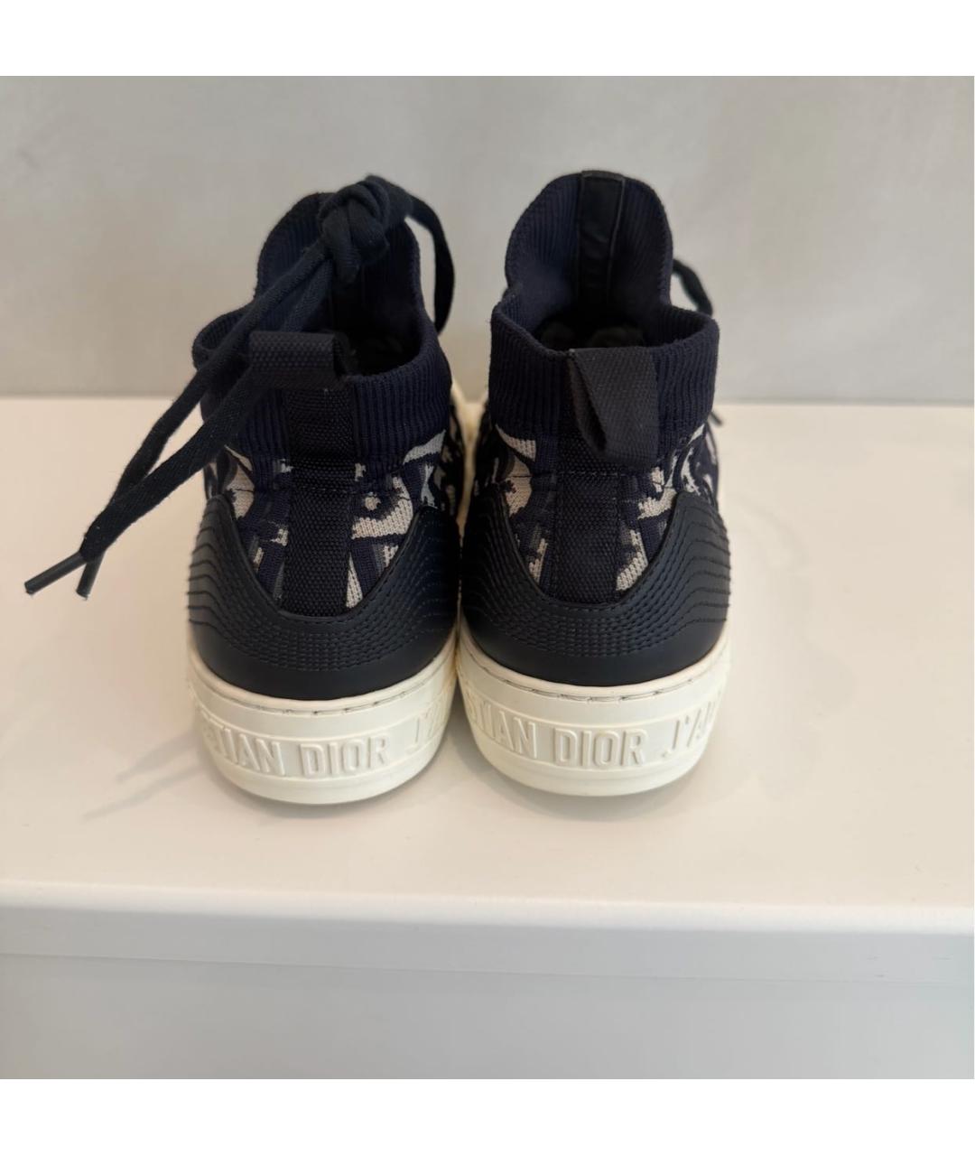 CHRISTIAN DIOR Темно-синие текстильные кеды, фото 5
