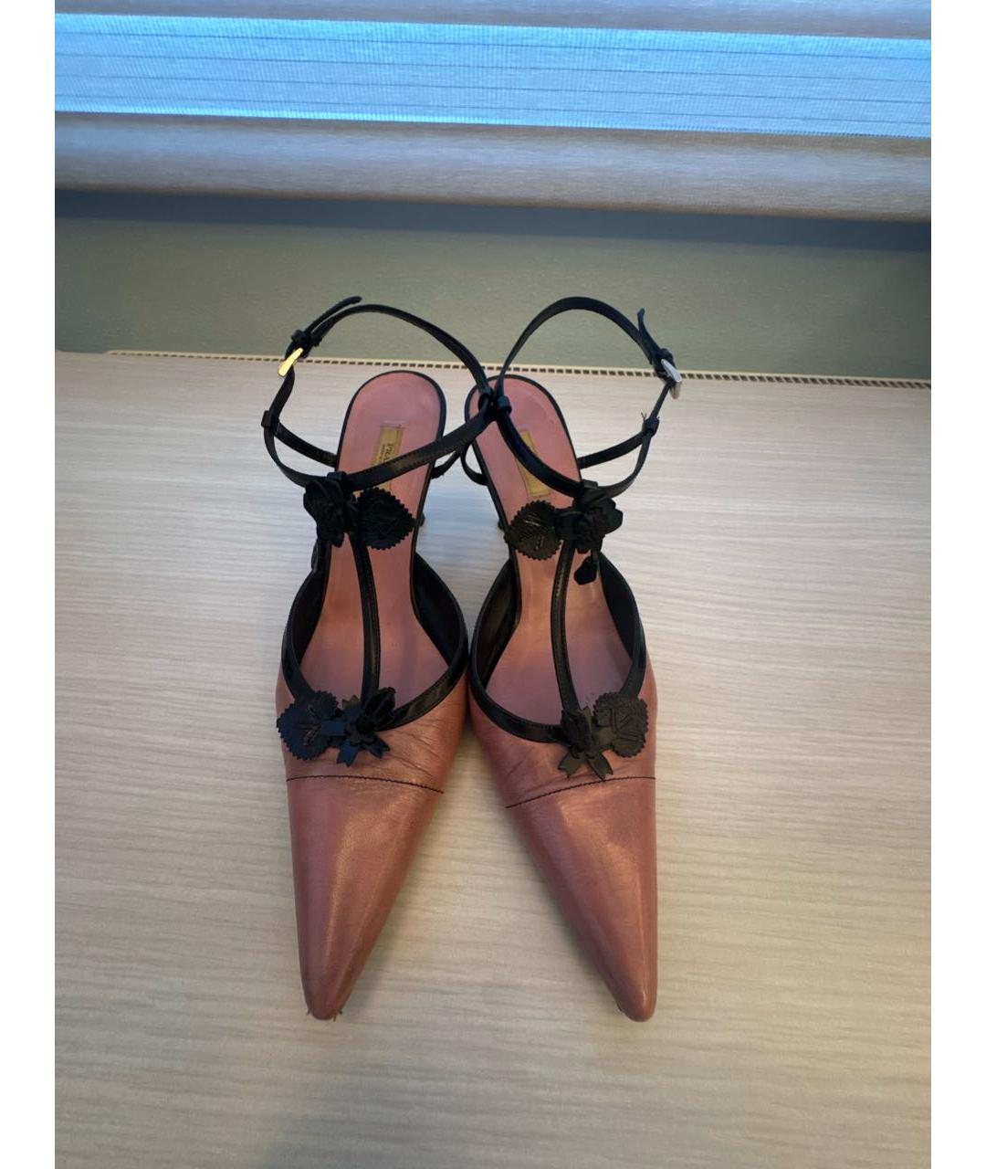 PRADA Розовые кожаные туфли, фото 2