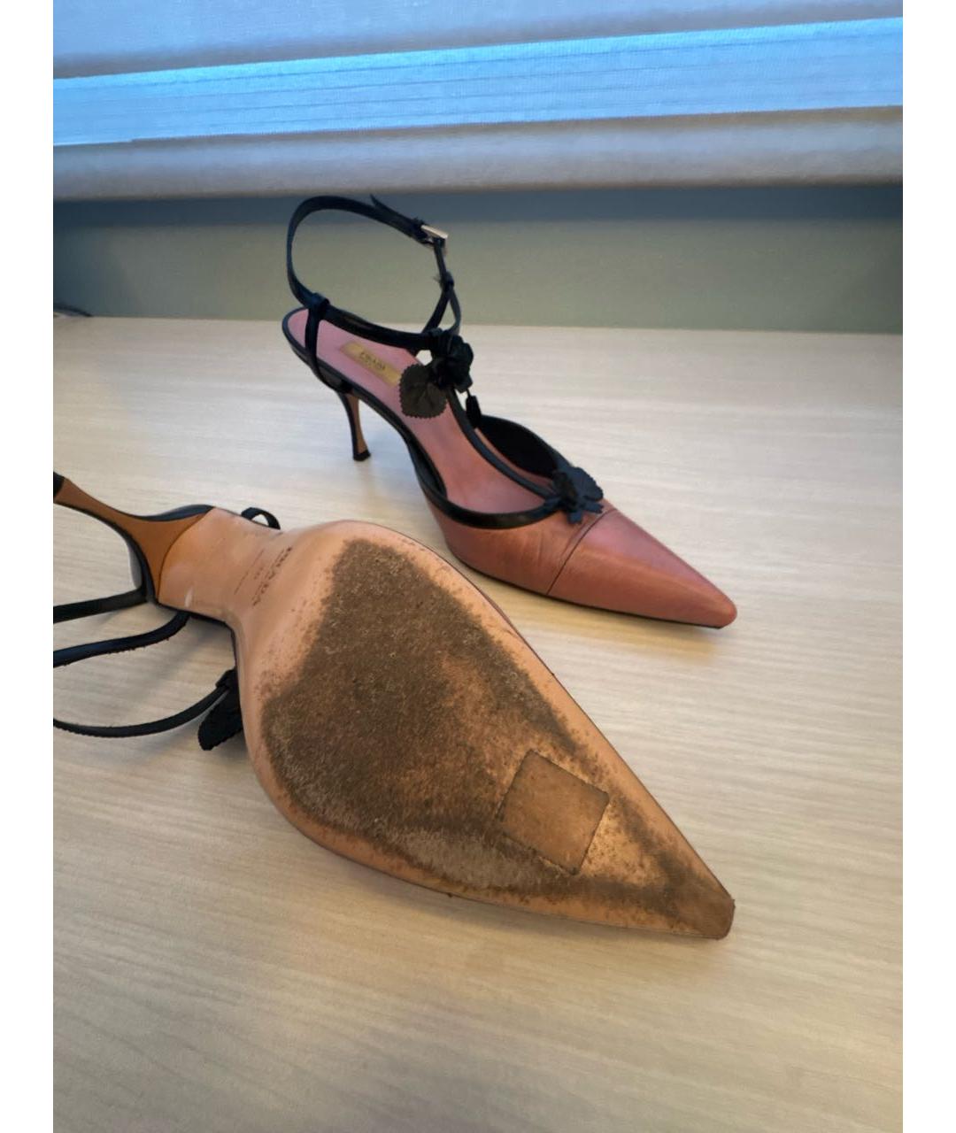 PRADA Розовые кожаные туфли, фото 5
