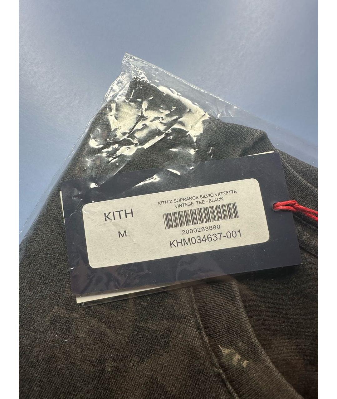 KITH Черная хлопковая футболка, фото 5