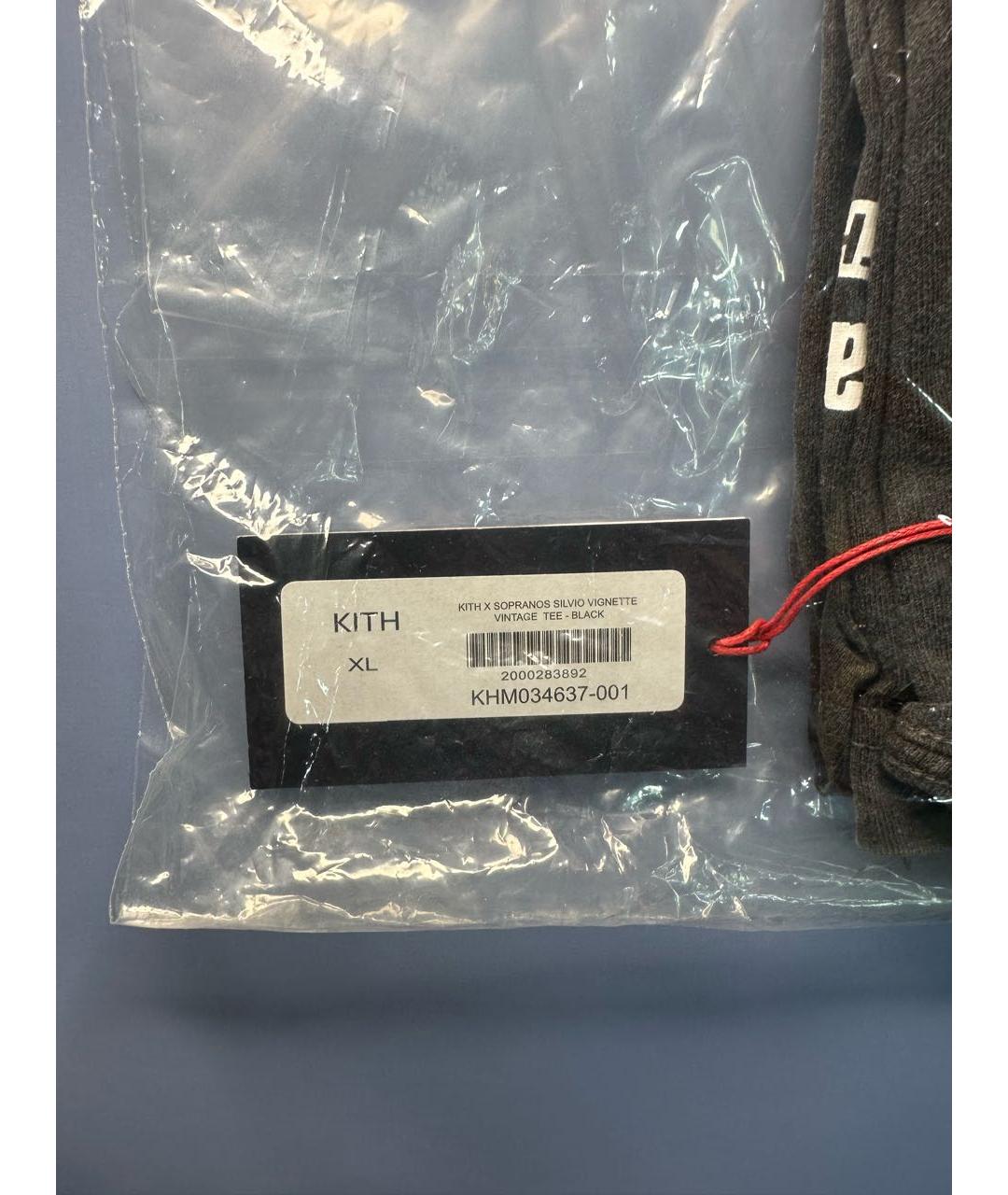 KITH Черная хлопковая футболка, фото 5
