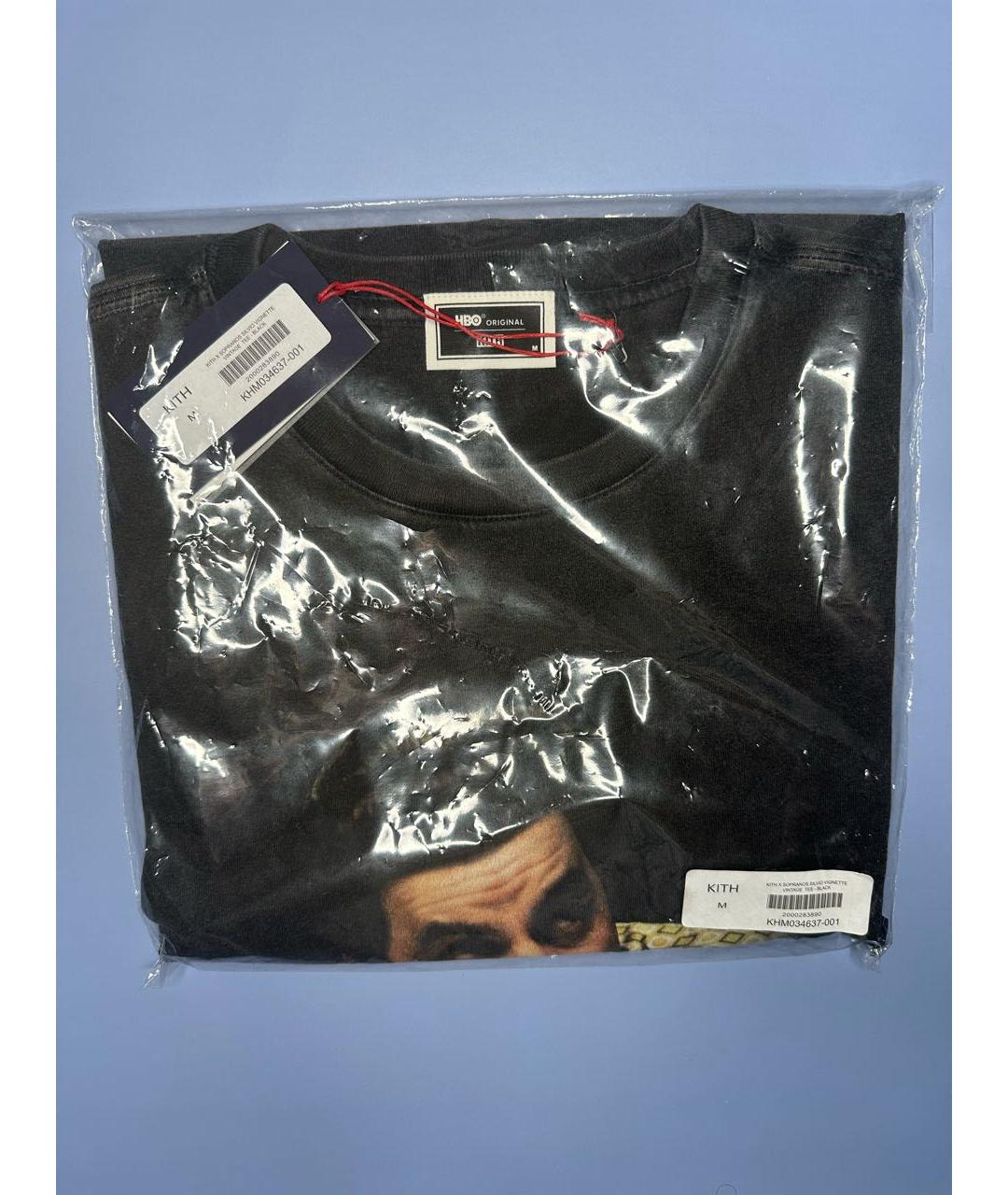 KITH Черная хлопковая футболка, фото 2